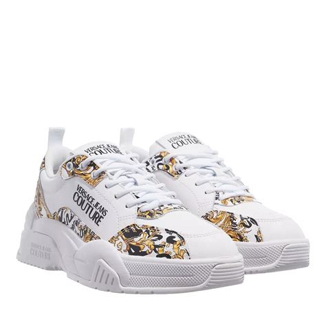 scarpe versace stivaletto bianco e oro